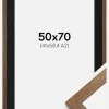 Ramme Stilren Warm Brown 50x70 cm - Passepartout Sort 42x59,4 cm (A2)