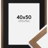 Ramme Stilren Warm Brown 40x50 cm - Passepartout Sort 12x16 inches