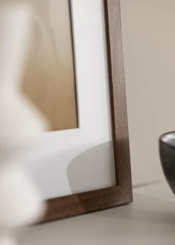 Ramme Stilren Warm Brown 40x40 cm - Passepartout Hvid 10x10 inches