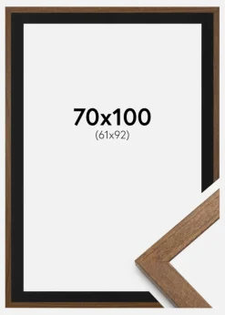 Ramme Stilren Warm Brown 70x100 cm - Passepartout Sort 62x93 cm