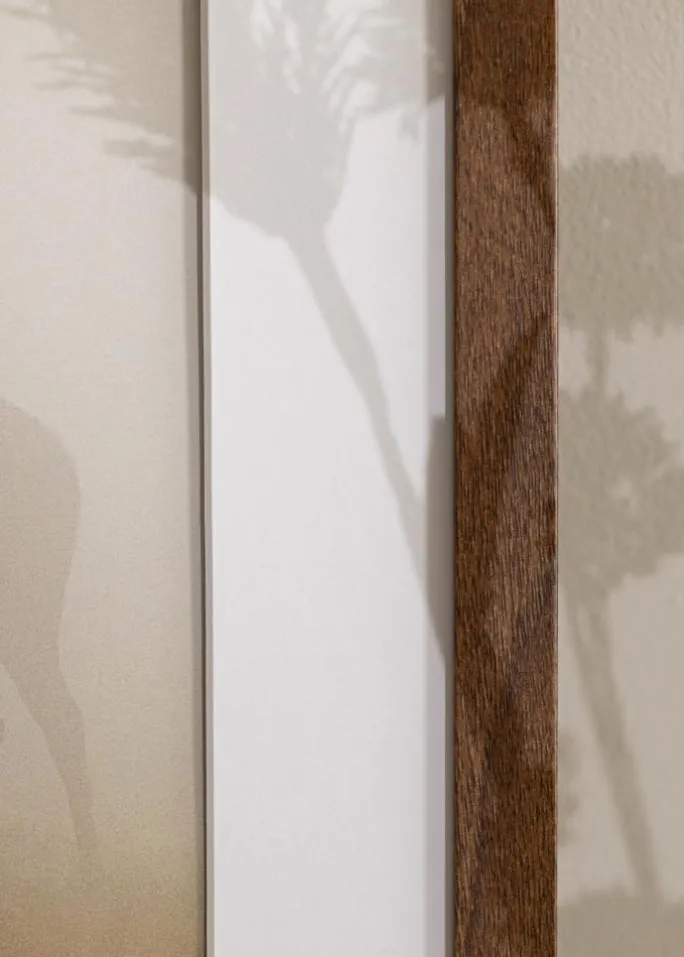 Ramme Stilren Warm Brown 40x60 cm - Passepartout Hvid 32,9x48,3 cm (A3+)