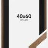 Ramme Stilren Warm Brown 40x60 cm - Passepartout Sort 30x50 cm