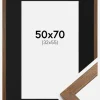 Ramme Stilren Warm Brown 50x70 cm - Passepartout Sort 33x56 cm