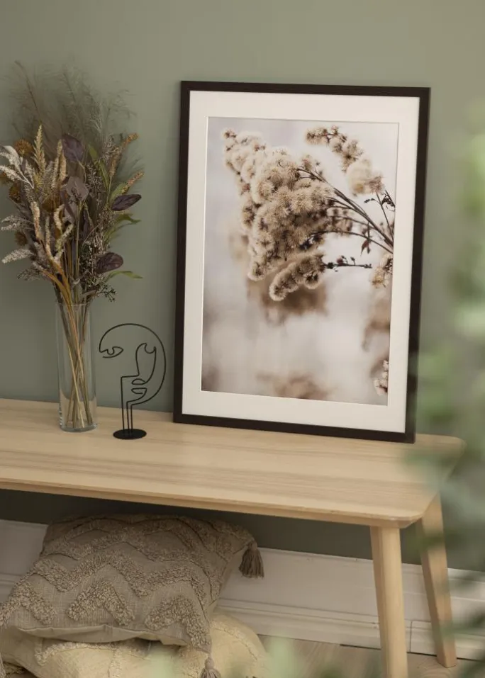 Ramme Stilren Wenge 40x50 cm - Passepartout Hvid 31,5x40 cm