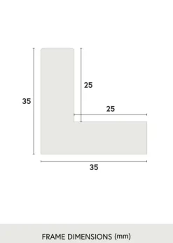 Ramme Sussex Akrylglas Sort/Sølv 50x50 cm