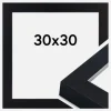 Ramme Sussex Akrylglas Sort/Sølv 30x30 cm