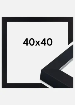 Ramme Sussex Akrylglas Sort/Sølv 40x40 cm