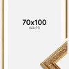 Ramme Swirl Guld 70x100 cm - Passepartout Hvid 61x92 cm