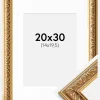Ramme Swirl Guld 20x30 cm - Passepartout Hvid 15x21 cm
