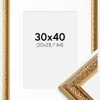 Ramme Swirl Guld 30x40 cm - Passepartout Hvid 21x29,7 cm