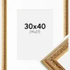 Ramme Swirl Guld 30x40 cm - Passepartout Hvid 20x28 cm
