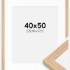 Ramme Tidlös Massiv Eg 40x50 cm - Passepartout Hvid 12x15 inches