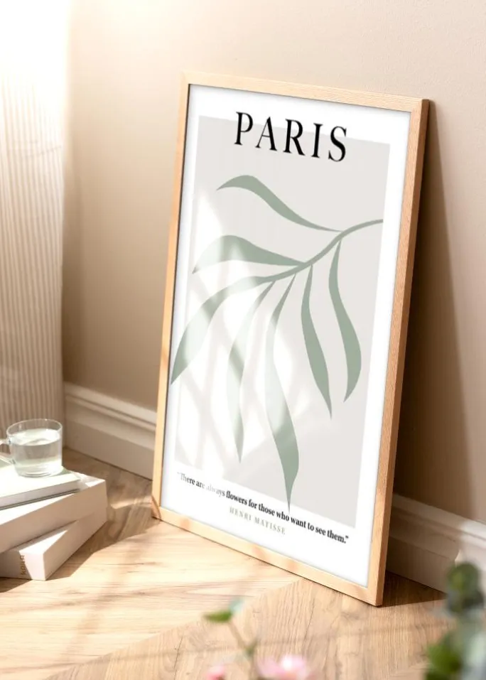 Ramme Tidlös Massiv Eg 40x60 cm - Passepartout Hvid 32,9x48,3 cm