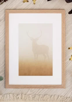 Ramme Tidlös Massiv Eg 60x80 cm - Passepartout Hvid 50x69 cm