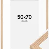 Ramme Tidlös Massiv Eg 50x70 cm - Passepartout Hvid 33x56 cm