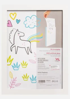 Ramme til tegninger Explorer Akrylglas Hvid A4