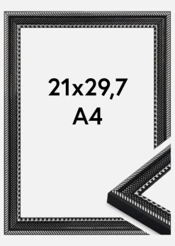 Ramme Trellis Akrylglas Sort 21x29,7 cm (A4)
