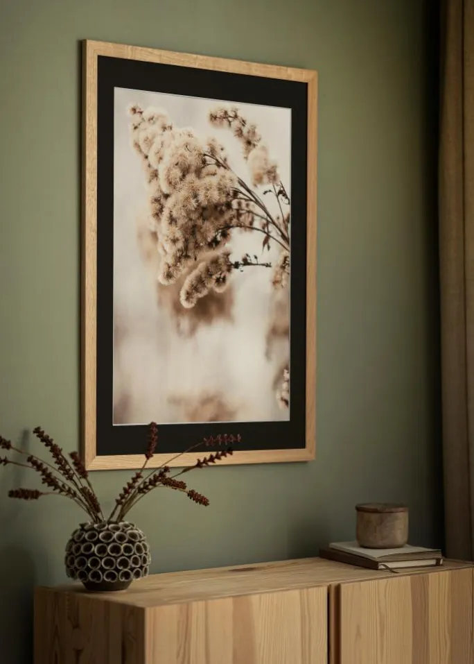 Ramme Trendline Eg 60x80 cm - Passepartout Sort 50x65 cm