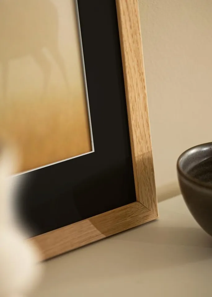 Ramme Trendline Eg 40x50 cm - Passepartout Sort 29,7x42 cm (A3)