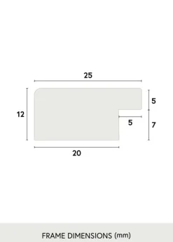 Ramme Trendline Eg 40x50 cm - Passepartout Sort 27,5x37 cm