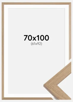 Ramme Trendline Eg 70x100 cm - Passepartout Hvid 62x93 cm