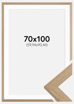 Ramme Trendline Eg 70x100 cm - Passepartout Hvid 24x36 inches