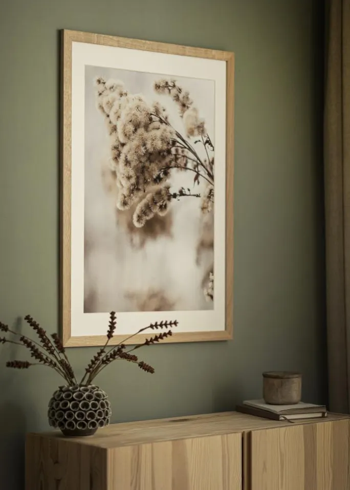 Ramme Trendline Eg 40x40 cm - Passepartout Hvid 30x30 cm