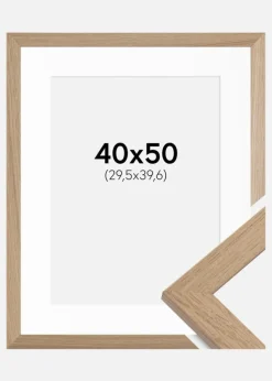 Ramme Trendline Eg 40x50 cm - Passepartout Hvid 12x16 inches