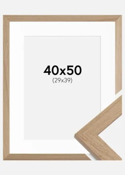 Ramme Trendline Eg 40x50 cm - Passepartout Hvid 30x40 cm