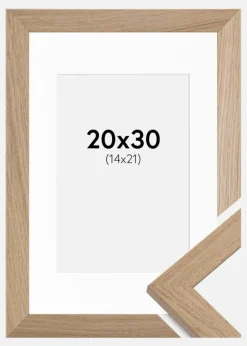 Ramme Trendline Eg 20x30 cm - Passepartout Hvid 15x22 cm