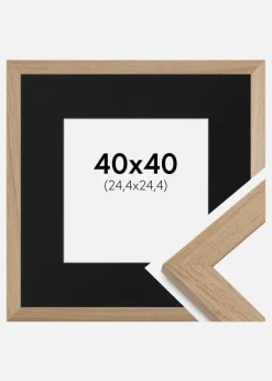 Ramme Trendline Eg 40x40 cm - Passepartout Sort 10x10 inches