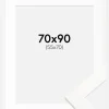 Ramme Trendline Hvid 70x90 cm - Passepartout Hvid 56x71 cm
