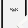 Ramme Trendline Hvid 70x90 cm - Passepartout Sort 60x80 cm