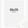 Ramme Trendline Hvid 55x70 cm - Passepartout Hvid 45x60 cm