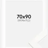 Ramme Trendline Hvid 70x90 cm - Passepartout Hvid 24x30 inches