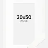 Ramme Trendline Hvid 30x50 cm - Passepartout Hvid 18x35 cm