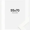 Ramme Trendline Hvid 55x70 cm - Passepartout Hvid 43,2x61 cm (A2+)
