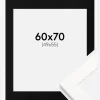 Ramme Trendline Hvid 60x70 cm - Passepartout Sort 50x56 cm