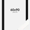 Ramme Trendline Hvid 60x90 cm - Passepartout Sort 50x80 cm