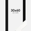 Ramme Trendline Hvid 30x60 cm - Passepartout Sort 22,7x50 cm