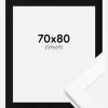 Ramme Trendline Hvid 70x80 cm - Passepartout Sort 60x70 cm