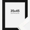 Ramme Trendline Hvid 35x45 cm - Passepartout Sort 11x14 inches