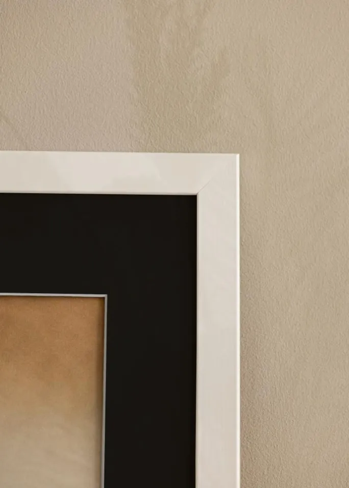 Ramme Trendline Hvid 30x60 cm - Passepartout Sort 20x50 cm