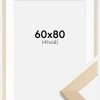 Ramme Trendline Natur 60x80 cm - Passepartout Hvid 50x69 cm