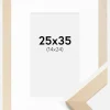 Ramme Trendline Natur 25x35 cm - Passepartout Hvid 15x25 cm