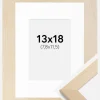 Ramme Trendline Natur 13x18 cm - Passepartout Hvid 9x13 cm
