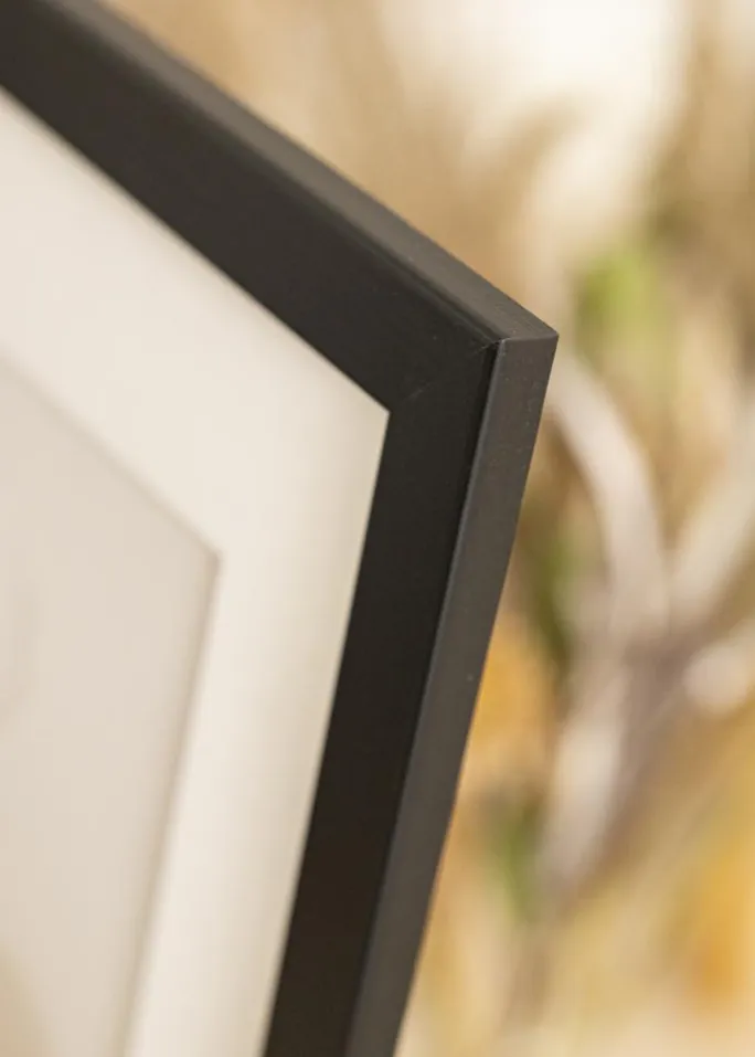 Ramme Trendline Sort 60x60 cm - Passepartout Hvid 50x50 cm