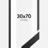Ramme Trendline Sort 30x70 cm - Passepartout Hvid 18x57 cm