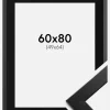 Ramme Trendline Sort 60x80 cm - Passepartout Sort 50x65 cm