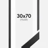 Ramme Trendline Sort 30x70 cm - Passepartout Hvid 20x60 cm